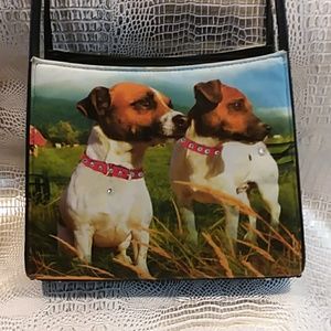Double Trouble Jack Russell Print Handbag